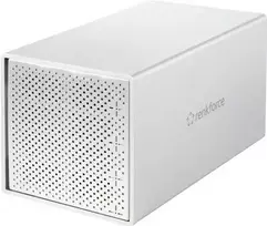 Renkforce RF-5587610 4 skyrių SATA standžiųjų diskų korpusas, 2,5/3,5 colio, USB 3.2 Gen 1, aliuminis, 80 mm ventiliatorius