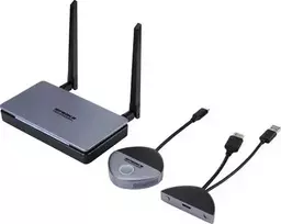 SpeaKa Professional SP-TR-500 USB-C belaidis HDMI prailgintuvas, 30 m, 5 GHz/2.4 GHz, Full HD 1080p, saugus perdavimas (SP-13382652)