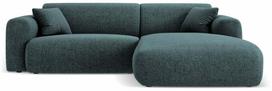 Kampinė sofa Cosmopolitan Design Nolio, petrol blue sp., dešininė, 170 x 235 cm x 72 cm