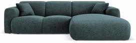 Kampinė sofa Cosmopolitan Design Nolio, petrol blue sp., dešininė, 170 x 260 cm x 72 cm