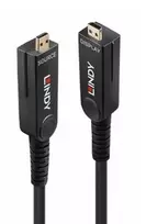 LINDY 10m optinio pluošto hibridinis Micro-HDMI 8K60 LSZH kabelis su nuimamais HDMI jungtimis (38540)