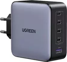 UGREEN 100W GaN Tech 5-in-1 greitasis sieninis įkroviklis, 4x USB-C ir 1x USB-A, juodas (35536)