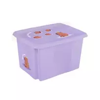 keeeper dėžė su dangčiu 45L Karolina Capybara 55,5x40x30cm soft purple