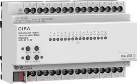 Gira KNX komutavimo ir žaliuzių/rolo užuolaidų vykdymo modulis 16/8 kanalų 16 A REG Plus su KNX Secure 502800