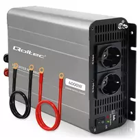 Qoltec modifikuotos sinusoidės įtampos keitiklis 12V į 230V 2000W/4000W su USB, suderinamas su LiFePO4 GEL AGM