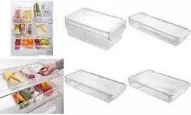 Metaltex Frigo-System mažas organizatorius su dangteliu, permatomas, polistirenas PS, 1 vnt. (235412000)