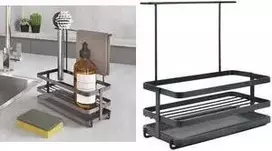 Metaltex Tokyo LAVA kriauklės organizatorius, matinis juodas, metalinis, nerūdijantis, atsparus smūgiams, 1 vnt. 352902000