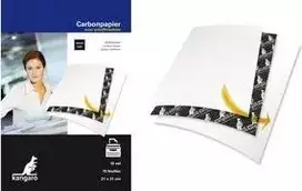 KANGARO K-7800966 anglinis popierius DIN A4+ 10 lapų juodas 210 x 310 mm rašomosioms mašinėlėms