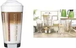 Esmeyer LINES Latte Macchiato stiklinė 370 ml, 12 vienetų rinkinys, tinkama plauti indaplovėje 410-865