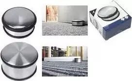Kangaro K-11000 chromuotas metalinis durų stabdys, 100 mm skersmuo, 45 mm aukštis, 1,25 kg
