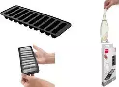 Metaltex Ice Stick silikoninė ledo lazdelių forma, 10 lizdų, 70 x 15 mm, juoda 253538001