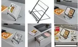 Metaltex Tokyo LAVA juodas matinis receptų knygų laikiklis 352918000