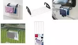 Metaltex Click radiatorių ir balkonų drabužių džiovinimo stovas, sidabrinis/juodas, 3 m džiovinimo ilgis, sulankstomas, epoksidinėmis dangos plienas, 5 strypai 405810039