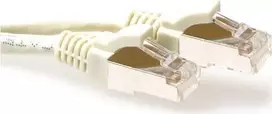 ACT Ivory 0,5 m S/FTP CAT6A „Snagless“ tinklo kabelis su RJ45 jungtimis FB6000