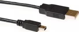 ACT SB2413 USB 2.0 kabelis 3 m USB-A male to Mini-USB B male, juodas