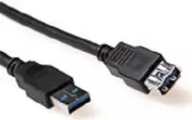 ACT SB3040 USB 2.0 prailginimo kabelis 0,5 m USB-A (tėvas) į USB-A (moteriškas), juodas