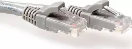 ACT pilkas 0,25 m U/UTP CAT6 tinklo kabelis su RJ45 jungtimis ir apsauginėmis fiksatorių movomis (IS8052)