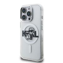 Karl Lagerfeld IML Glitter Karl and Choupette Sketch MagSafe Case for iPhone 15 Pro Max / Transparent