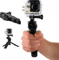 „Hurtel“ laikiklis su mini trikoju stovu, skirtas „GoPro“ ir „SJCAM“ sportinėms kameroms, juodos spalvos, universalus