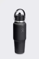 „Hydro Flask“ termobutelis „32 Oz Wide Flex Straw Travel Bottle“ (946 ml) – juodas