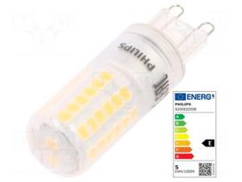 LED lamp | G9 | white warm | 230VAC | 570lm | P: 4.8W | 3000K | CRImin: 80