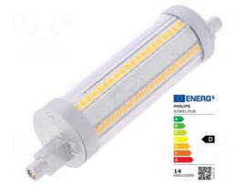 LED lamp | R7S | white warm | 230VAC | 2000lm | P: 14W | 3000K | CRImin: 80