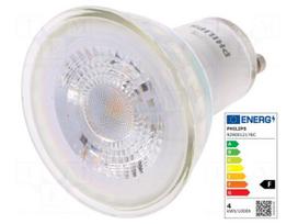 LED lamp | GU10 | white warm | 230VAC | 255lm | P: 3.5W | 36° | 2700K