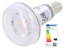 LED lamp | E14 | white warm | 230VAC | 210lm | P: 2.8W | 36° | 2700K