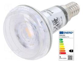 LED lamp | E14 | white warm | 230VAC | 320lm | P: 4.3W | 36° | 2700K