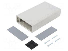 Enclosure: with panel | X: 95mm | Y: 158mm | Z: 36mm | ABS | light grey