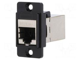 Coupler | coupler | DUALSLIM | Cat 6 | shielded | 8p8c | 29mm | metal
