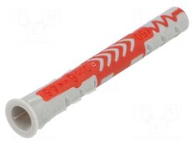 Plastic anchor | without screw | 6x50 | DUOPOWER | 100pcs | 6mm