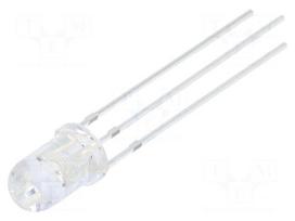LED | red/green | 5mm | 30° | Front: convex | 3÷15VDC | No.of term: 3