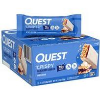 Quest Nutrition, Baltymų batonėlis, traškus mėlynių ir uogienės skonio, 12 batonėlių po 60 g (2,12 uncijos)