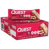 Quest Nutrition, Baltymų batonėlis, baltojo šokolado avietės, 12 batonėlių, po 2.12 uncijos (60 g)