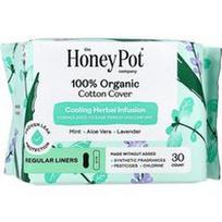 The Honey Pot Company, 100 % ekologiškos medvilnės užvalkalas, vėsinantis žolelių užpilas, įprasti įklotai, 30 vnt.