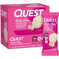 Quest Nutrition, „Bake Shop“ glaistyti sausainiai, gimtadienio tortas, 8 pakuotės po 50 g