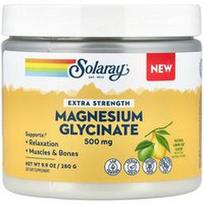 Solaray, Magnio glicinatas, natūralus citrinų ir laimų skonio, 280 g