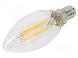 LED lamp | E14 | white warm | 230VAC | 470lm | 4.5W | 270° | 2700K