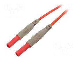 Test lead: single | banana plug 4mm,both sides | insulated | Len: 2m