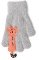 BeSNAZZY Megztos pūkuotos pirštinės R-238-Grey/16 cm