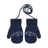 BeSNAZZY Dvigubos megztos kumštinės pirštinės R-123DB-Navy/13 cm