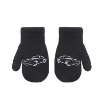 BeSNAZZY Dvigubos megztos kumštinės pirštinės R-123DB-Black/13 cm