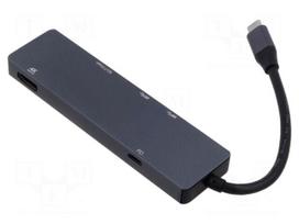 Hub USB | USB 3.0 | Number of ports: 6 | 0.15m | aluminium