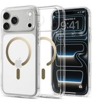 Skaidrus (auksinės spalvos) dėklas Apple iPhone 17 Pro Max / 18 Pro Max telefonui "Spigen Ultra Hybrid Magsafe"