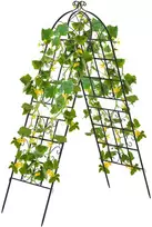 Sodo grotelės iš cinkuoto metalo, juodos, 180 × 50 cm, 2 vnt.