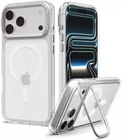 Dėklas Spigen Ultra Hybrid OPTIK S MagSafe iPhone 17 Pro Max / 18 Pro Max SKAIDRUS/SIDABRINIS