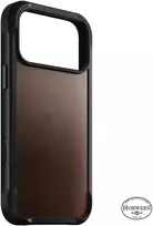 Burga Nomad Rugged odinis dėklas, rustic ruda (Horween) – iPhone 18 Pro Max/17 Pro Max