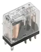 DRI424524, Relė, 24 V AC, 2CO, AgSnO, 5 A, LED, plokšti kontaktai (2.5 mm x 0.5 mm), Weidmuller