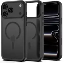 Dėklas TECH-PROTECT MAGMAT MagSafe CC iPhone 17 Pro / 18 Pro MATINIS juodos spalvos